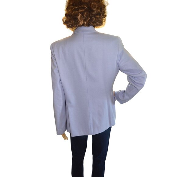 Vintage 90s Josephine Chaus Lavender Wool Blend Blazer Women's 10 Petite Pastel - Picture 4 of 9